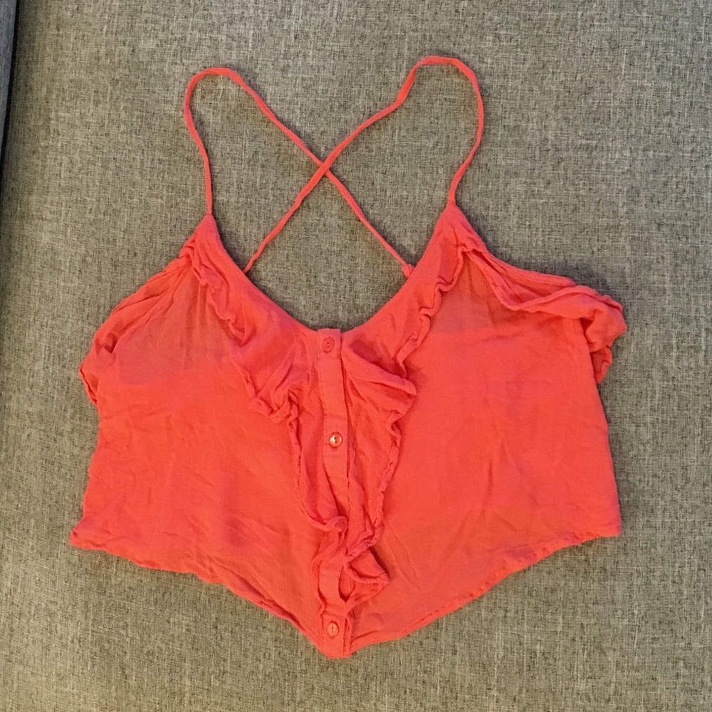 Coral Crop Top